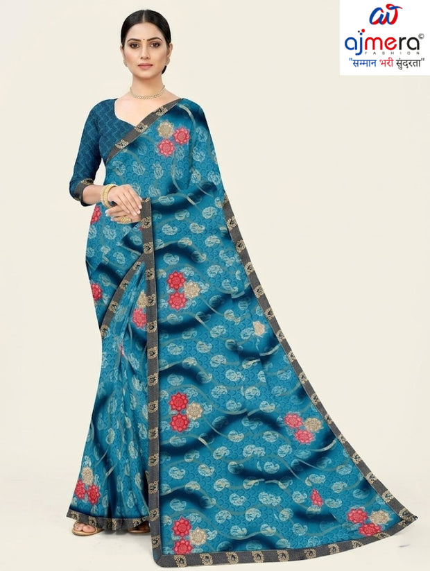 Trendy Printed Saree with Blouse Piece for Women’s Ethnic Wardrobe  | TTS-RATNALEKHA