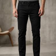 Premium Men's Black Jeans for Casual & Everyday Wear | OSE-BLACKF56
