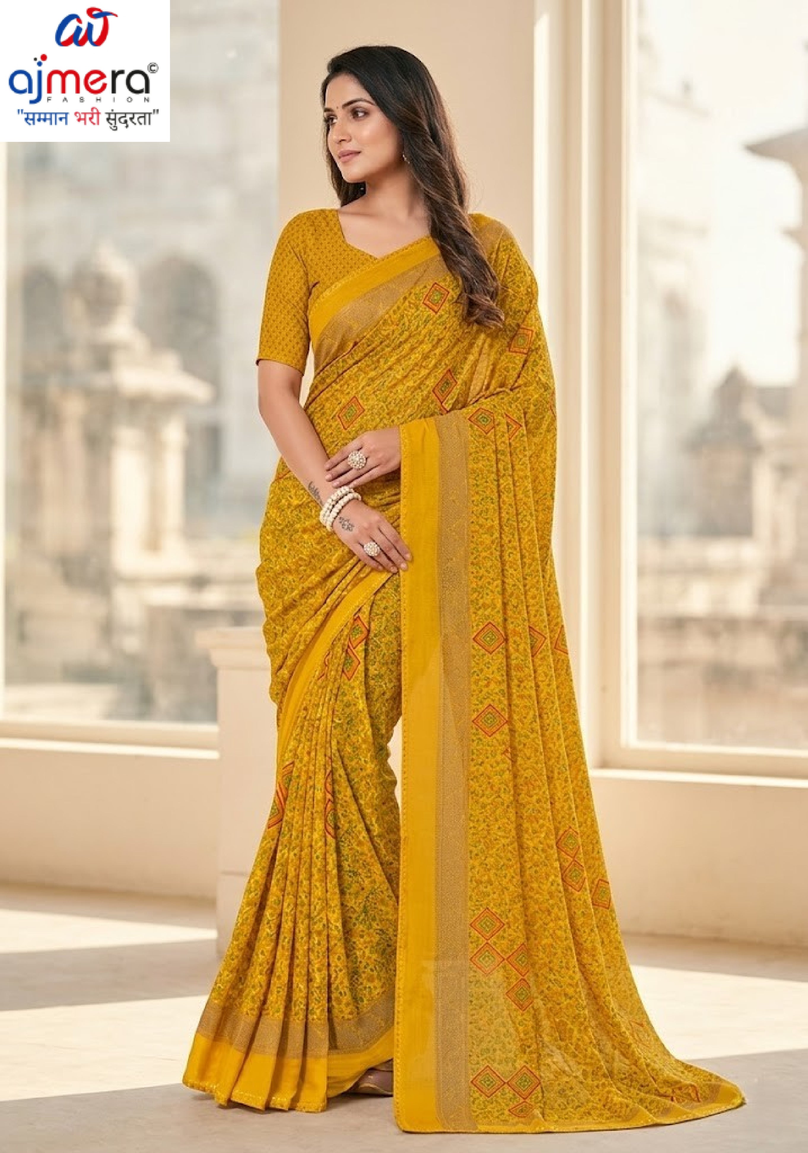 Graceful Printed Saree with Blouse Piece for Modern Ethnic Fashion  | VDT-DISCO-17