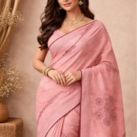 Fancy Print Loose Saree with Blouse for Premium Ethnic and Traditional Wear | BMS-VAISHALI