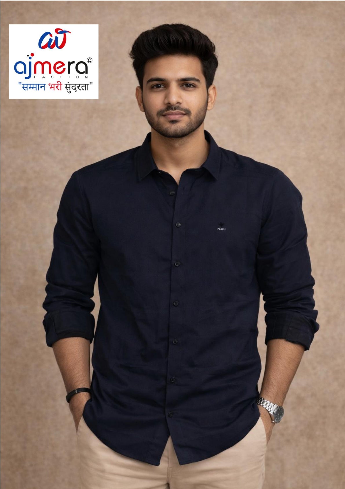 Mens Shirt Bulk Manufacturer India | MRS-LYCRA SELF LINING-A