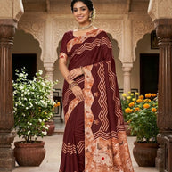 Fashionable Printed Saree with Blouse Piece for Festive Collection | SSR-KHUSH RAHO