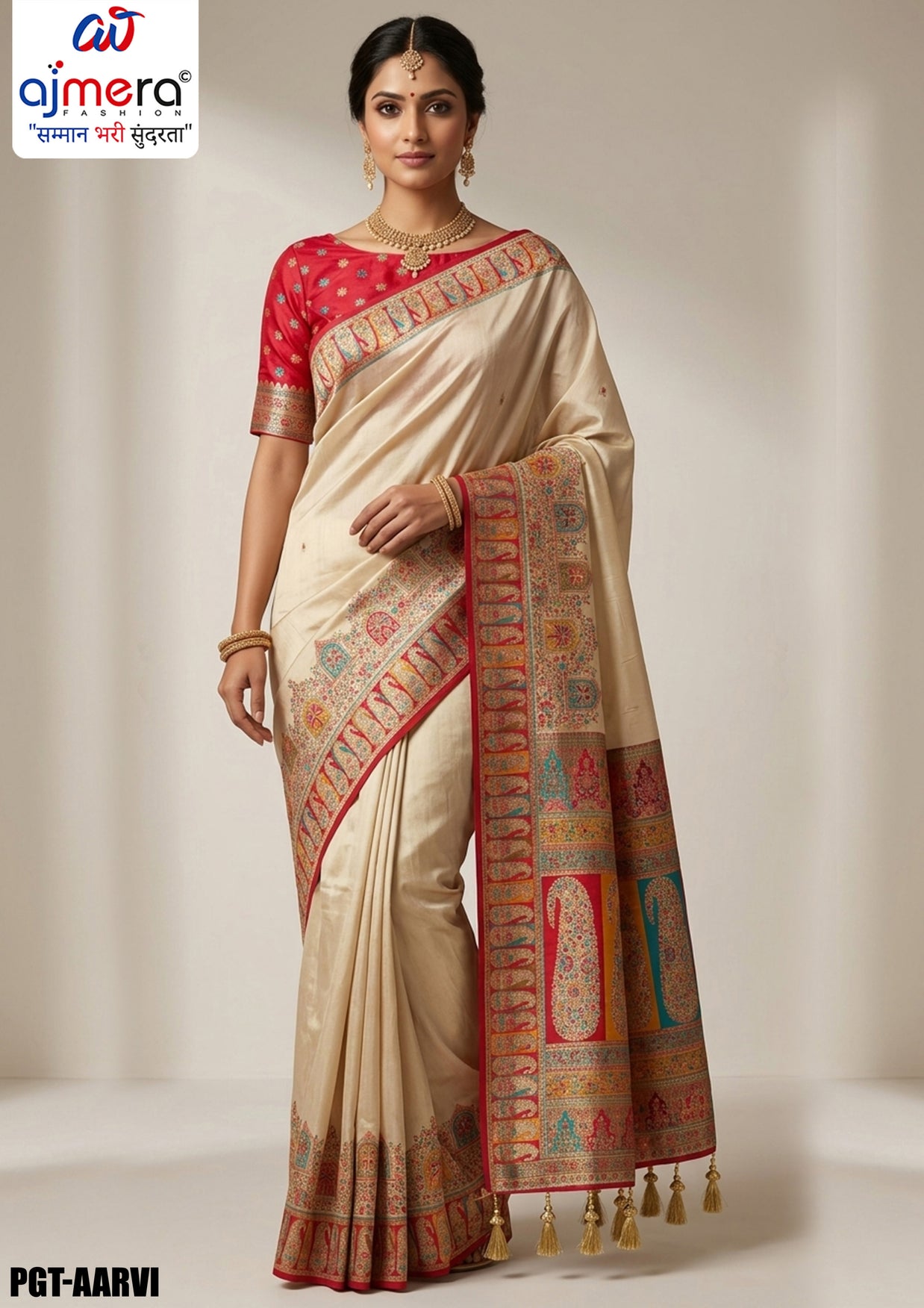 Modern Weave Jacquard Silk Saree With Blouse Piece | PGT-AARVI