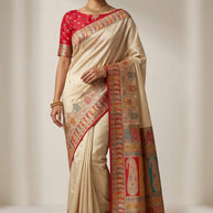 Modern Weave Jacquard Silk Saree With Blouse Piece | PGT-AARVI