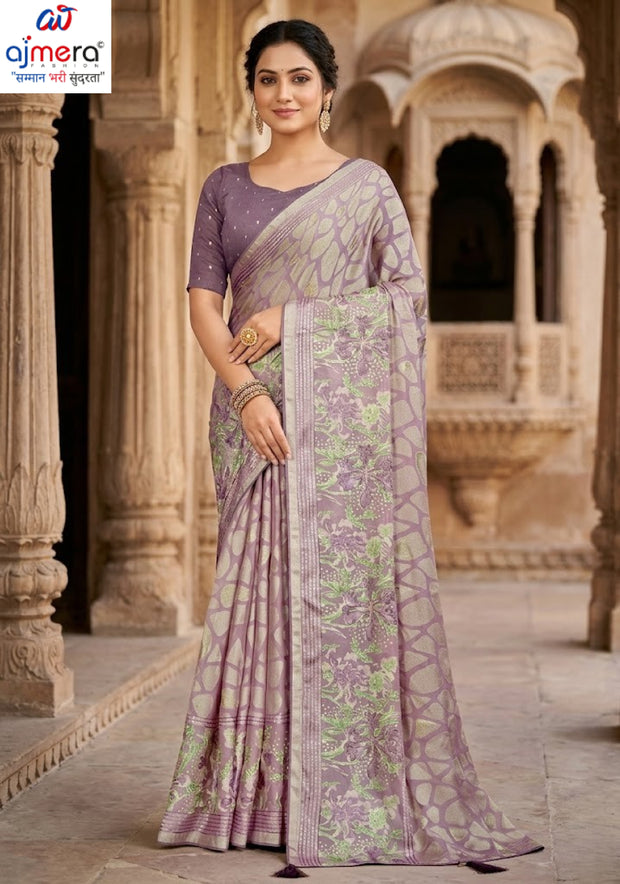 Exclusive Printed Saree with Blouse Piece for Elegant Ethnic Look  | RDD-GUZARISH VOL-3