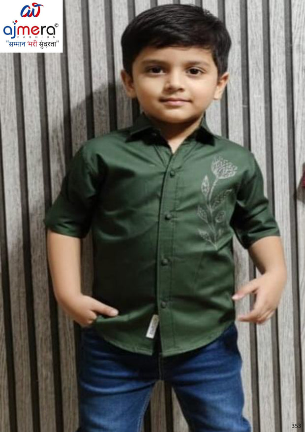 Cotton Kids Shirt Wholesale in Surat | RJ9-19