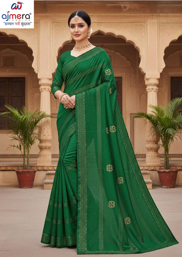 Jacquard Dyed Matching Saree with Blouse Piece for Premium Ethnic and Traditional Wear | RRJ-RAJA RANI