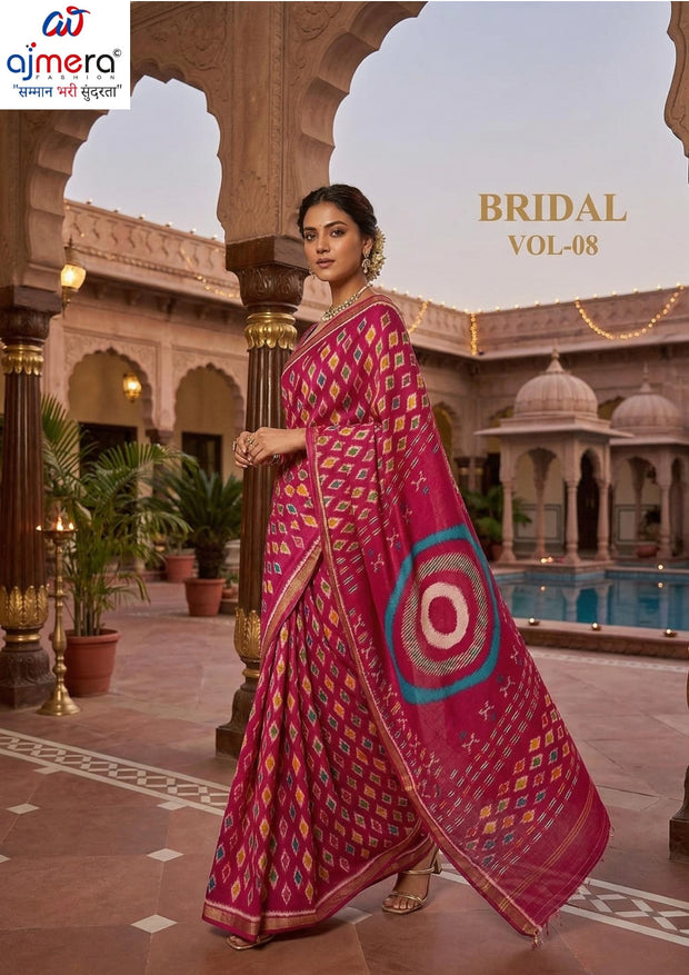 Classic Printed Saree with Blouse Piece for Timeless Traditional Style  | RMF-BRIDAL VOL-8