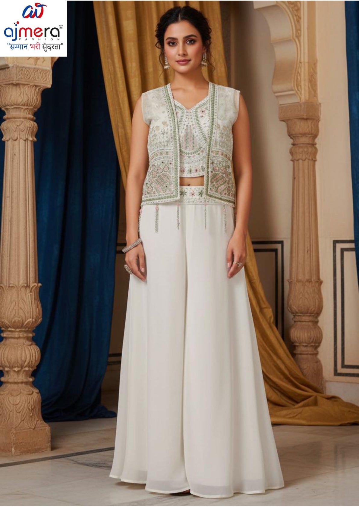 Designer Georgette Gown for Women | Wholesale Gowns in India | OSC-9246