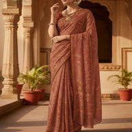 Stylish Printed Saree without Blouse for Traditional Celebrations | SSR-NORA