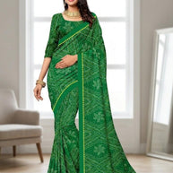 Fashionable Printed Saree with Blouse Piece for Festive Collection  | TP-KITKAT