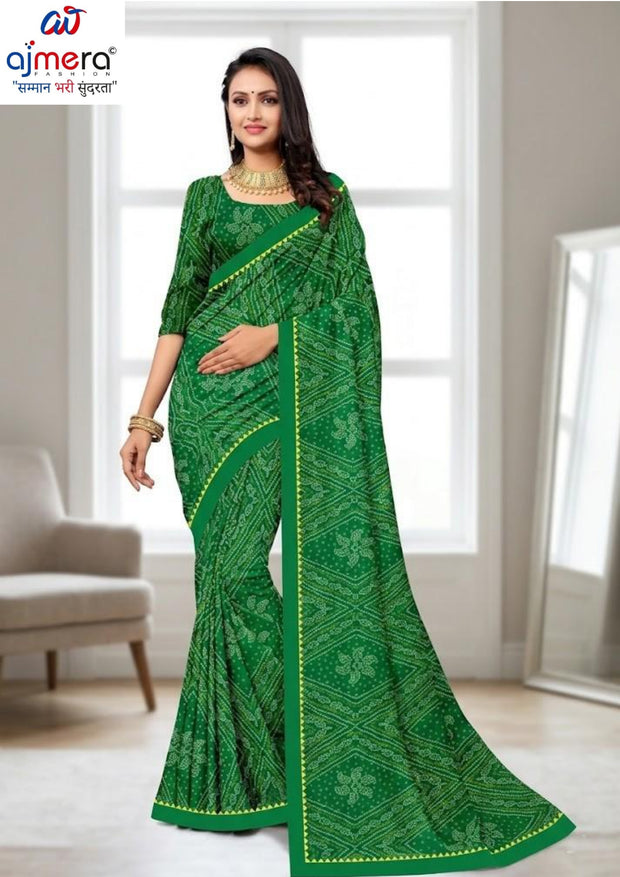 Fashionable Printed Saree with Blouse Piece for Festive Collection  | TP-KITKAT