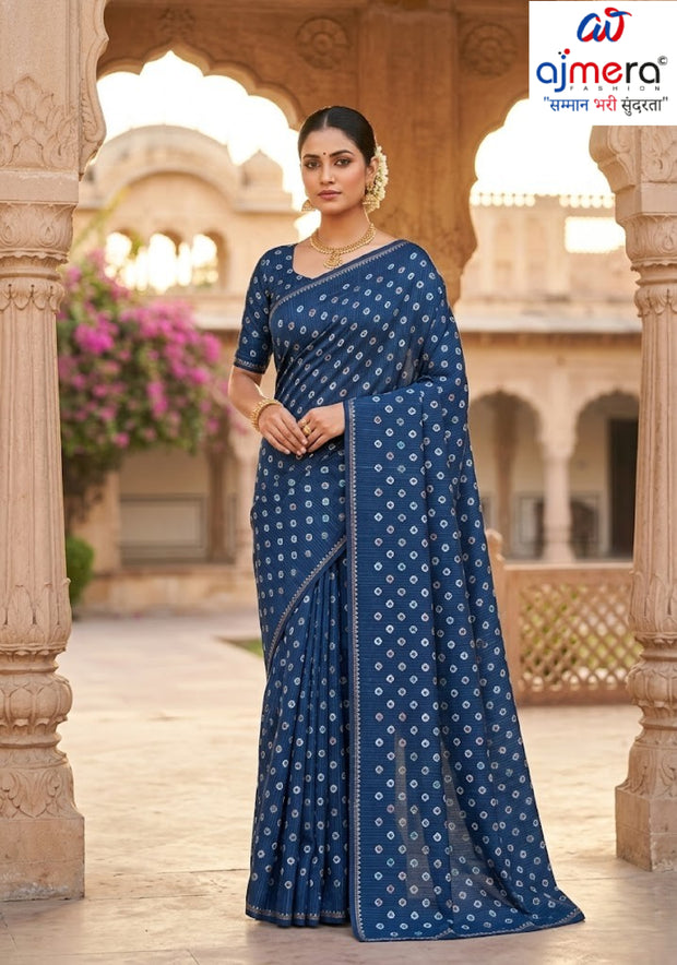 Stylish Printed Saree with Blouse Piece for Traditional Celebrations | SSR-BILLION