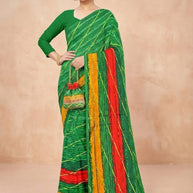 Premium Printed Saree with Matching Blouse Piece for Ethnic Elegance  | CAS-ANOKHEE