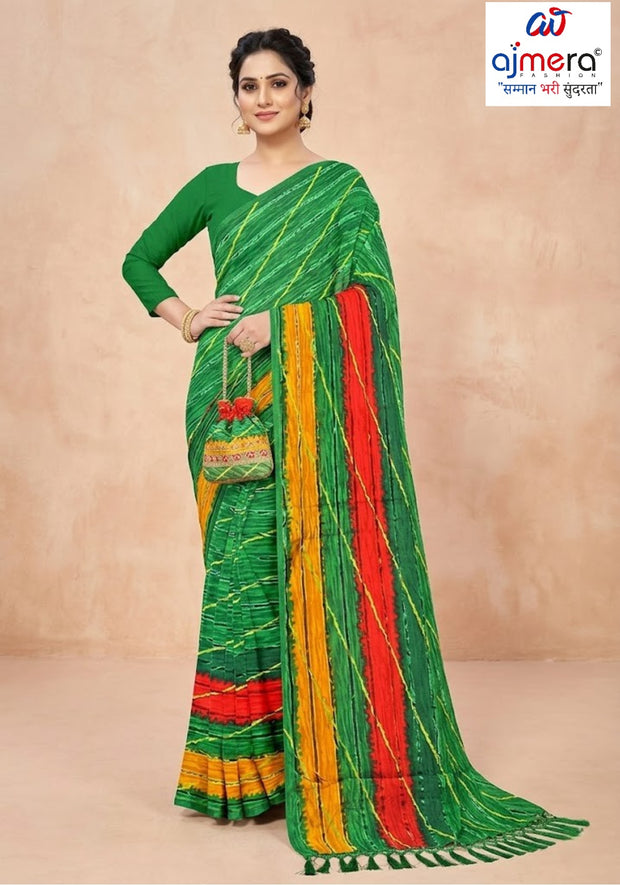 Premium Printed Saree with Matching Blouse Piece for Ethnic Elegance  | CAS-ANOKHEE