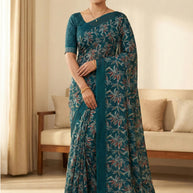 Ranial Print Loose Saree with Blouse for Premium Ethnic and Traditional Wear | AA-SULTAN{W.B}