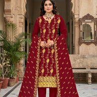 Premium Indo Unstitched Suit Set | RID-VYAPAAR-2