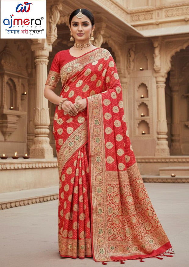 Designer Jacquard Silk Saree with Blouse Piece for Traditional Occasions | SBV-SS-5-2373