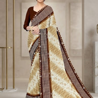 Elegant Printed Saree with Designer Blouse Piece for Festive Wear  | CAS-ZHIL MIL
