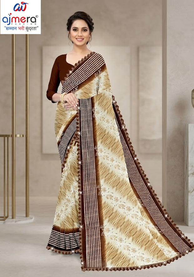 Elegant Printed Saree with Designer Blouse Piece for Festive Wear  | CAS-ZHIL MIL