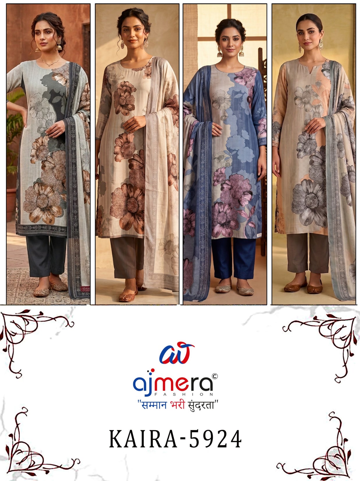Summer Cotton Unstitched Suit | RAI-KAIRA-5924