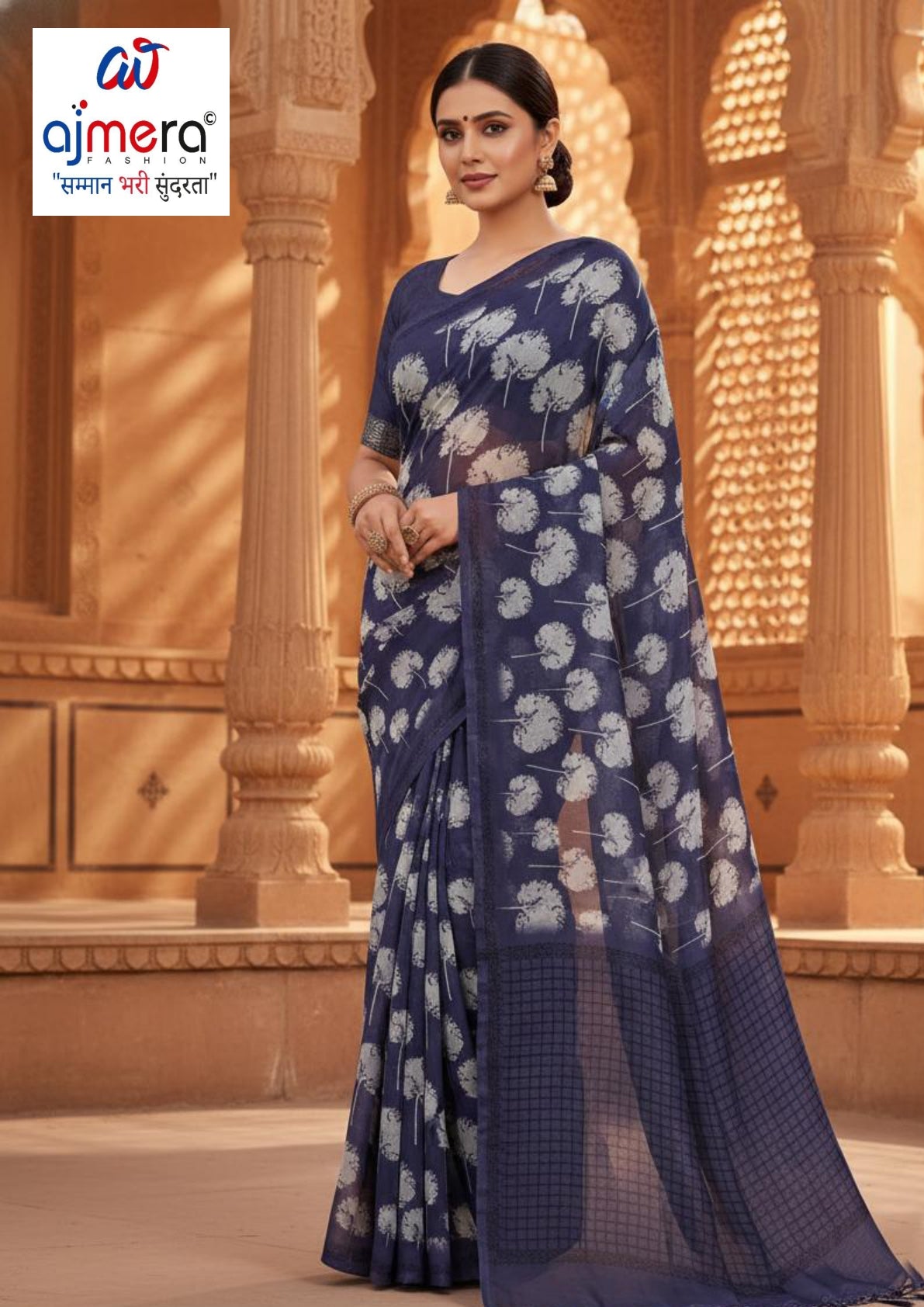 Turkey Silk Print Loose Saree with Blouse for Premium Ethnic and Traditional Wear | POS-TURKY SILK