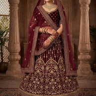 Best Silk Embroidery lehenga Manufacturer in India | VCE-MLA-133A
