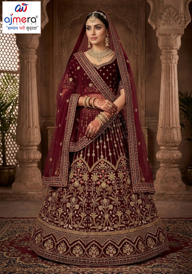Best Silk Embroidery lehenga Manufacturer in India | VCE-MLA-133A