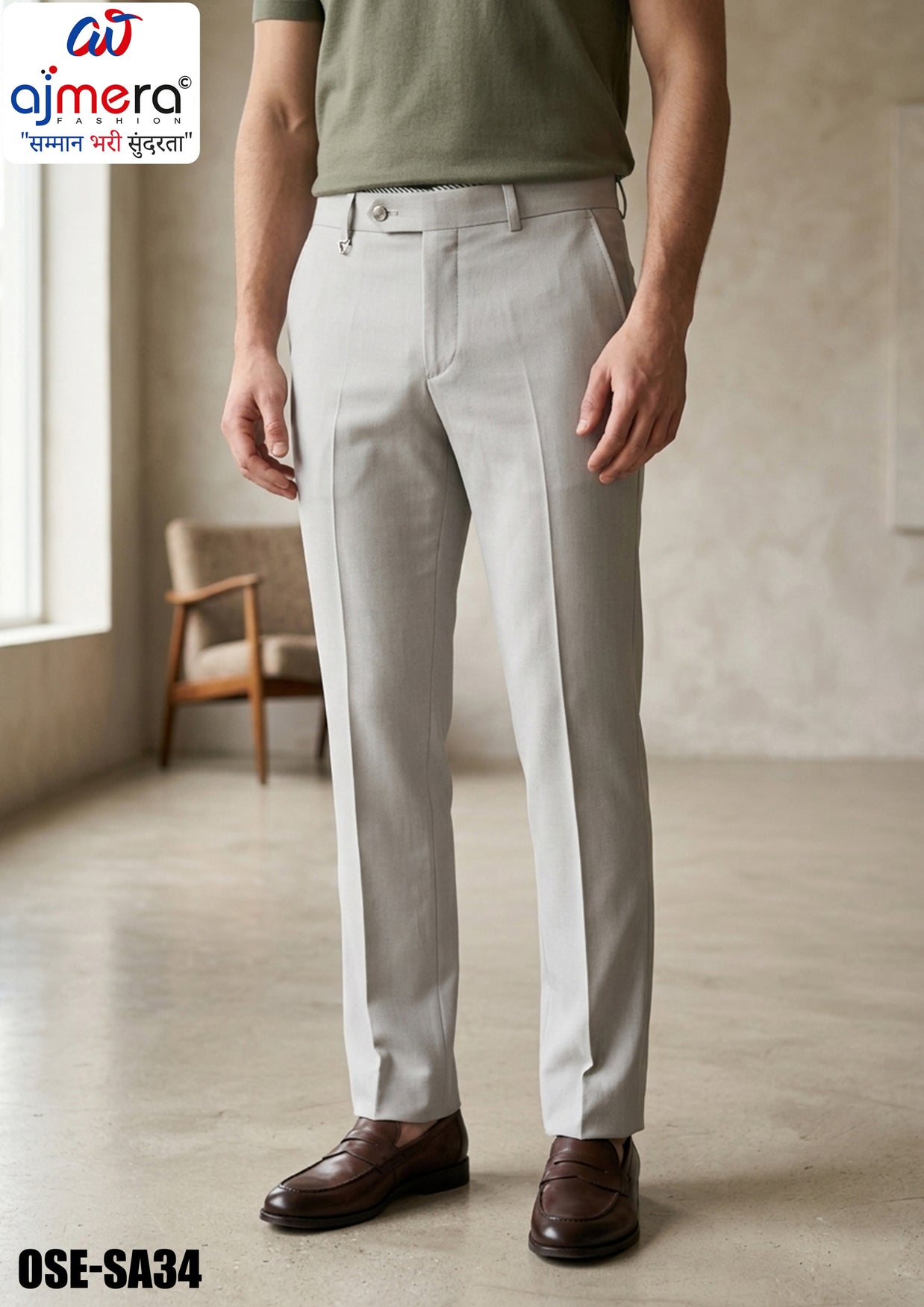 Premium Men's Formal Pant for Office & Business Wear | OSE-SA34