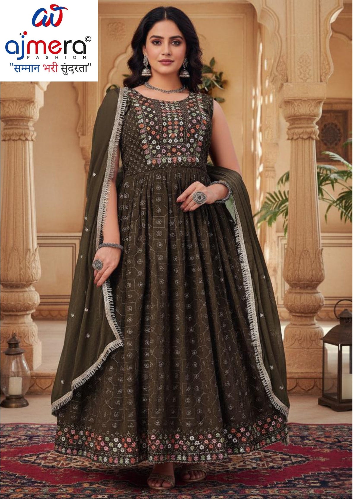 Elegant Georgette Designer Party Wear Gown for Women | SHP-482