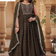 Elegant Georgette Designer Party Wear Gown for Women | SHP-482