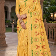 Fancy Cotton Saree with Without Blouse for Premium Ethnic and Traditional Wear | PJA-CHAM CHAM