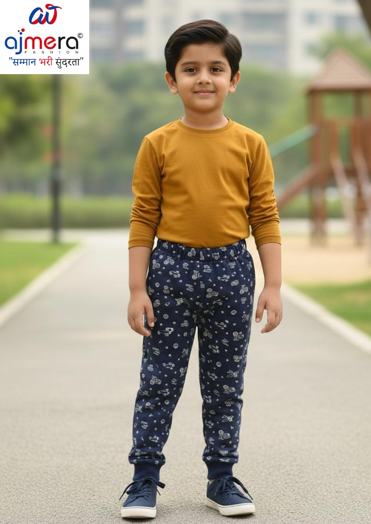Kids Cotton Pyjama Wholesale in India | JPO-LOOPER PRT PYJAMA-L
