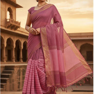 Classic Rapier Silk Matching Saree Without Blouse | DVC-RUSTAM