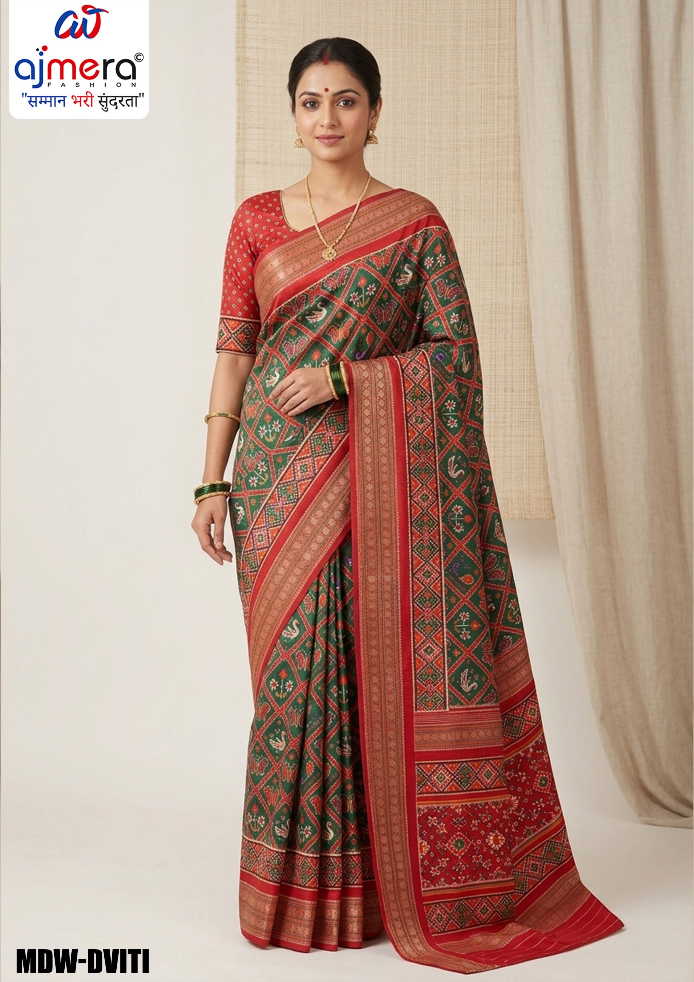 Vibrant Elegance Jacquard Silk Saree With Blouse Piece | MDW-DVITI