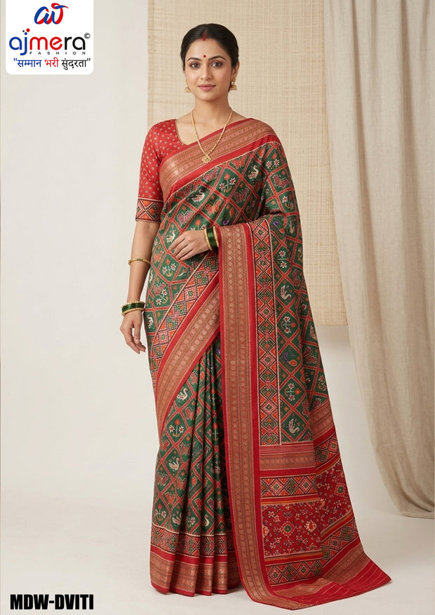 Vibrant Elegance Jacquard Silk Saree With Blouse Piece | MDW-DVITI