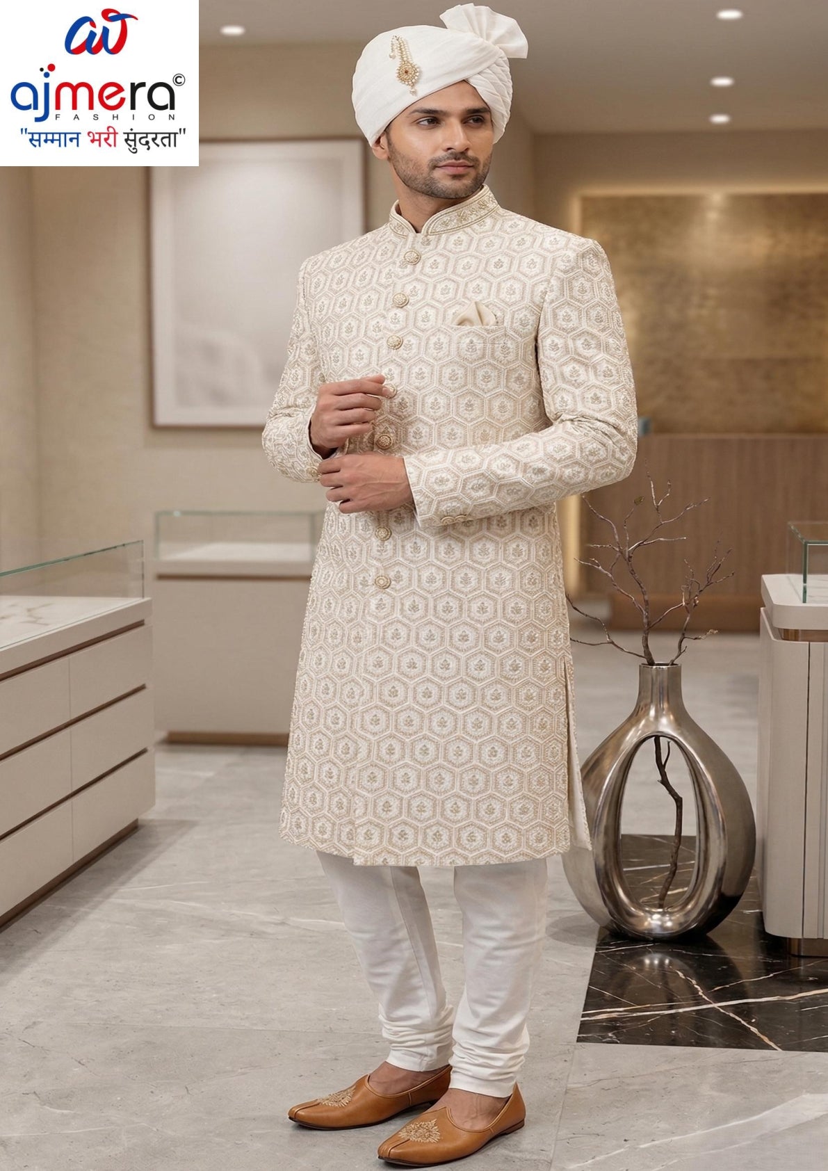 Mens Sherwani Manufacturer for Resellers | SNA-MSW11062