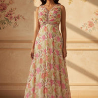 Designer Chinon Gown for Women | YVD-YDCH77P
