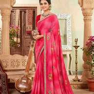 Elegant Printed Saree with Designer Blouse Piece for Festive Wear | PRM-HIRAMOTI