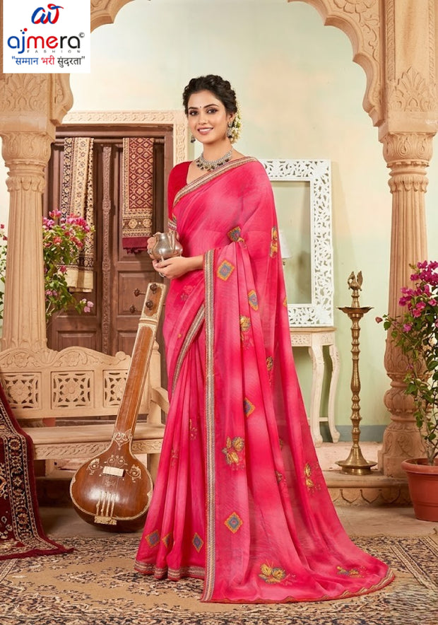 Elegant Printed Saree with Designer Blouse Piece for Festive Wear | PRM-HIRAMOTI