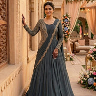 Designer Georgette Gown for Women | CRY-3362