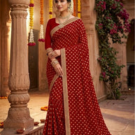 Lycra Dyed Matching Saree Collection without Blouse for Premium Ethnic and Traditional Wear | JP-SAAWARIYA