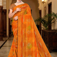 Chic Printed Saree with Blouse Piece for Sophisticated Ethnic Style | SNR-RACHNA