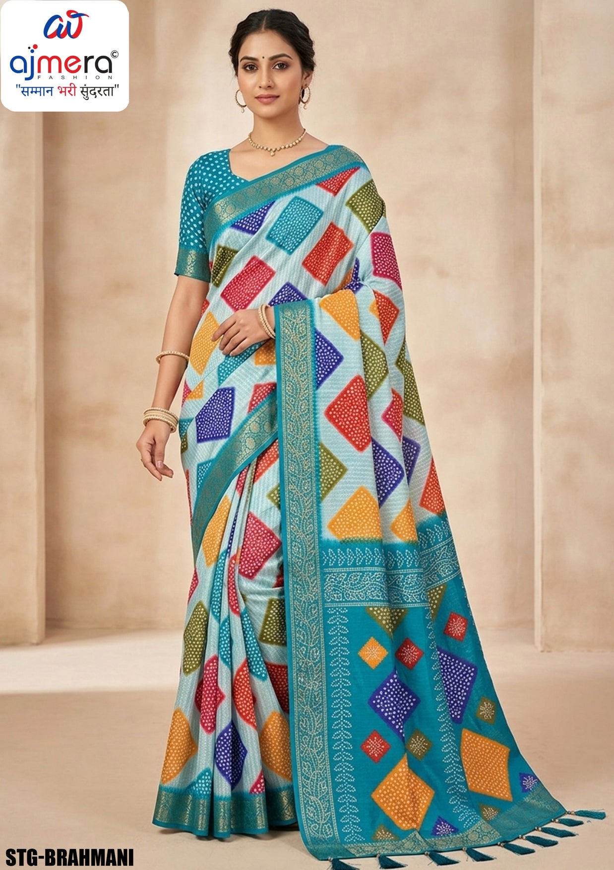 Digital Printed Saree with Blouse Piece for Premium Ethnic and Traditional Wear | STG-BRAHMANI