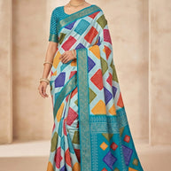 Digital Printed Saree with Blouse Piece for Premium Ethnic and Traditional Wear | STG-BRAHMANI