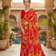 Exclusive Printed Saree with Blouse Piece for Elegant Ethnic Look | RDD-SARINA