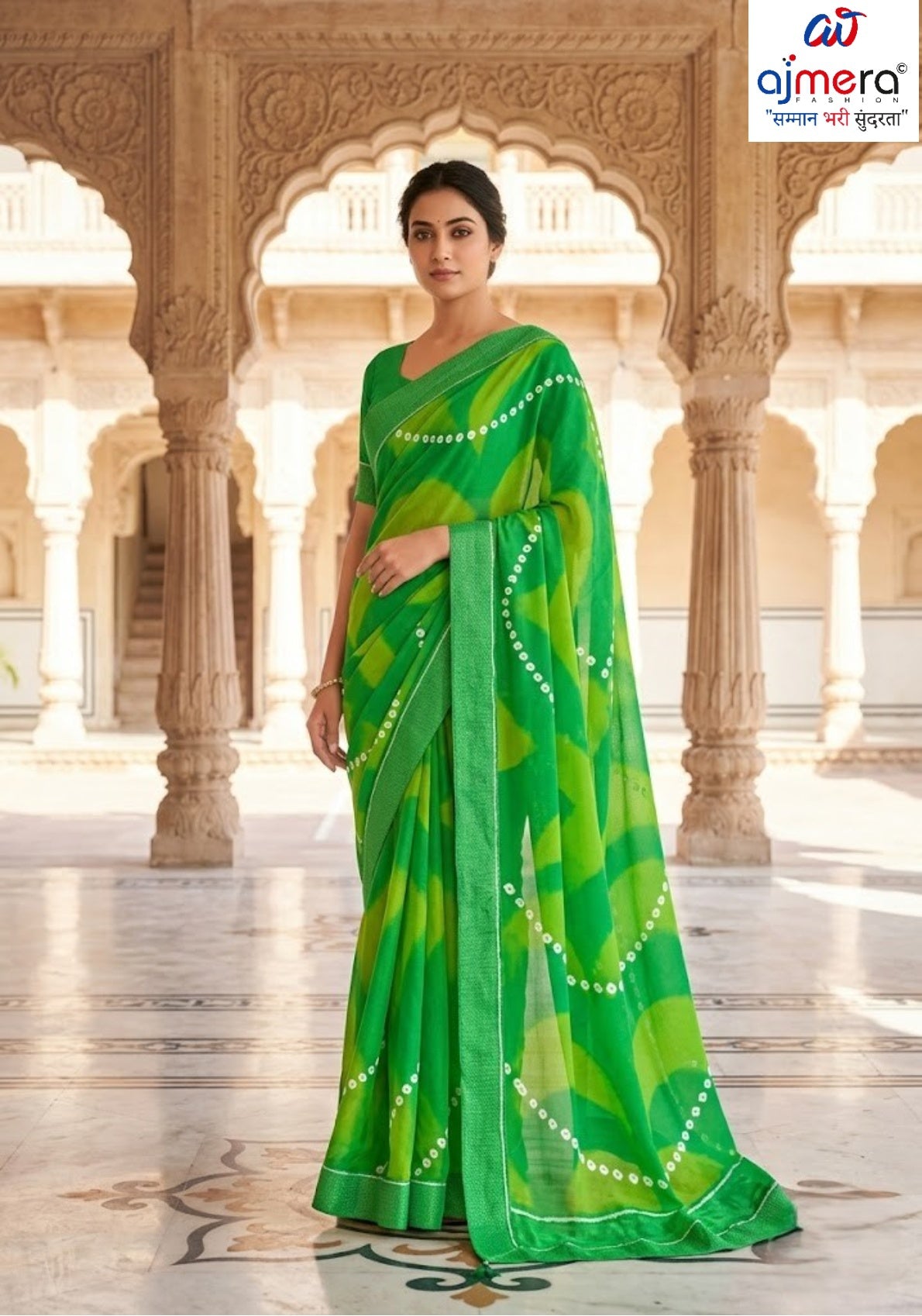 Designer Printed Saree with Blouse Piece for Special Occasions | SSR-DESI CHAMAK