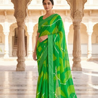 Designer Printed Saree with Blouse Piece for Special Occasions | SSR-DESI CHAMAK