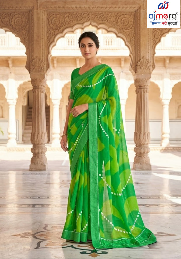 Designer Printed Saree with Blouse Piece for Special Occasions | SSR-DESI CHAMAK