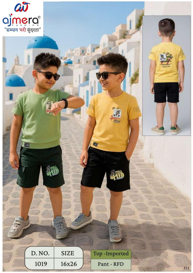Boys T-Shirt Pant Set Wholesale in Surat | KFL-1019